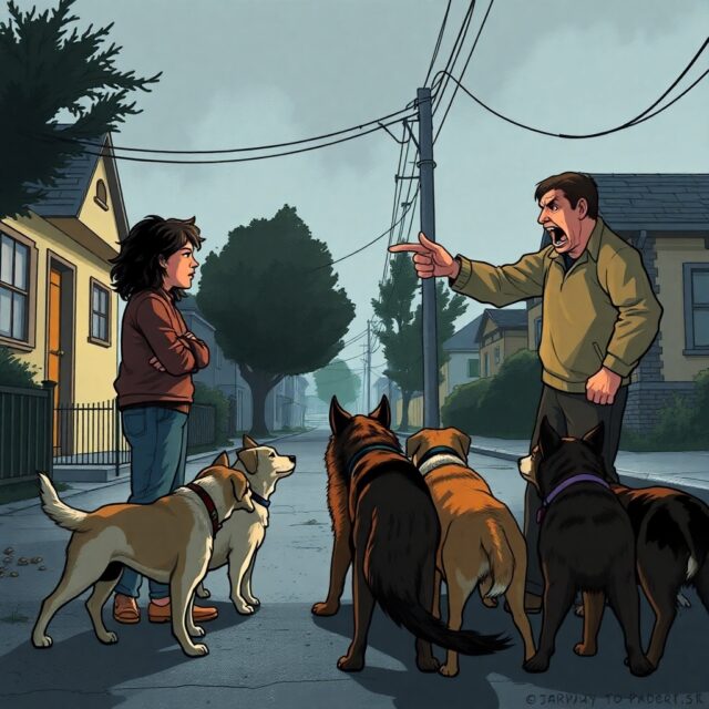 If you love stray dogs so much, take them all home! .. Nuisance you are!